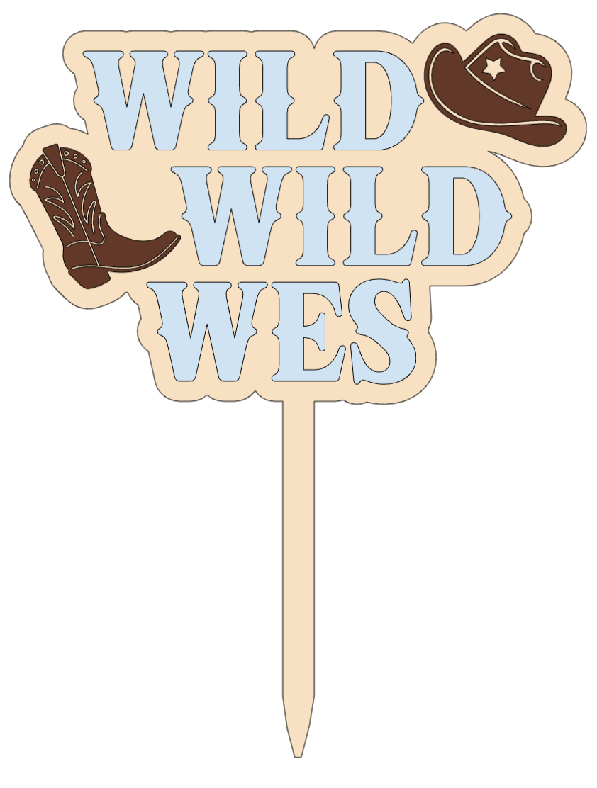 Wild Wild Cake Topper - CUSTOM ORDER LEX