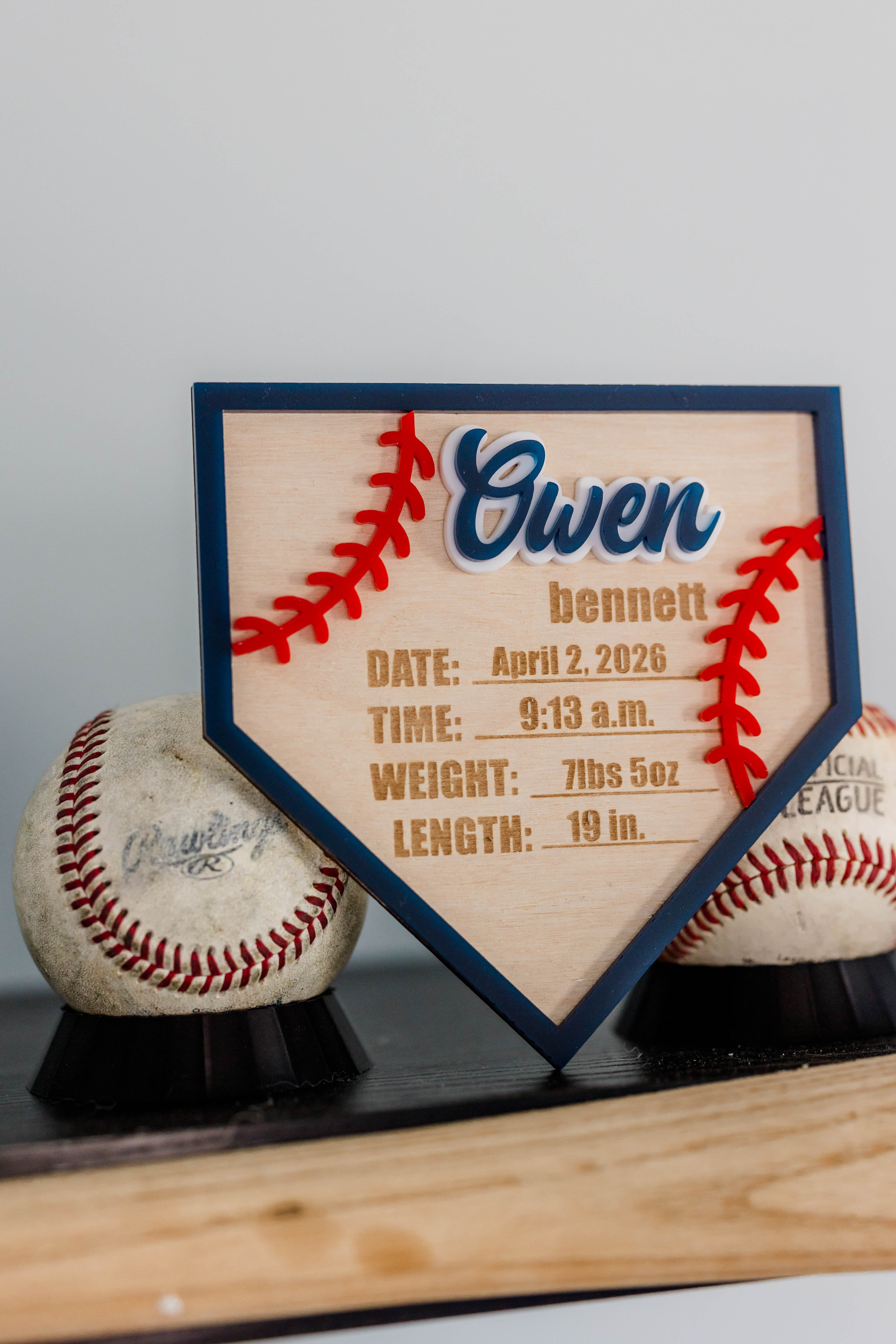 Baseball Name Plate