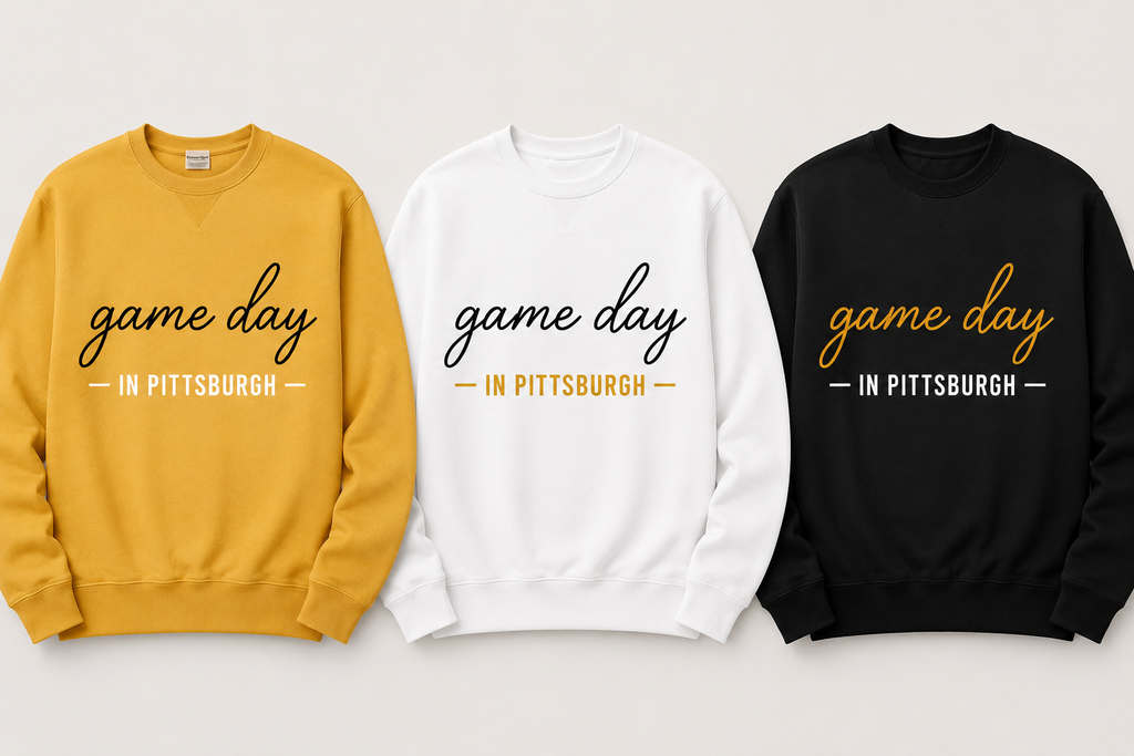 Game Day In Pittsburgh Embroidered