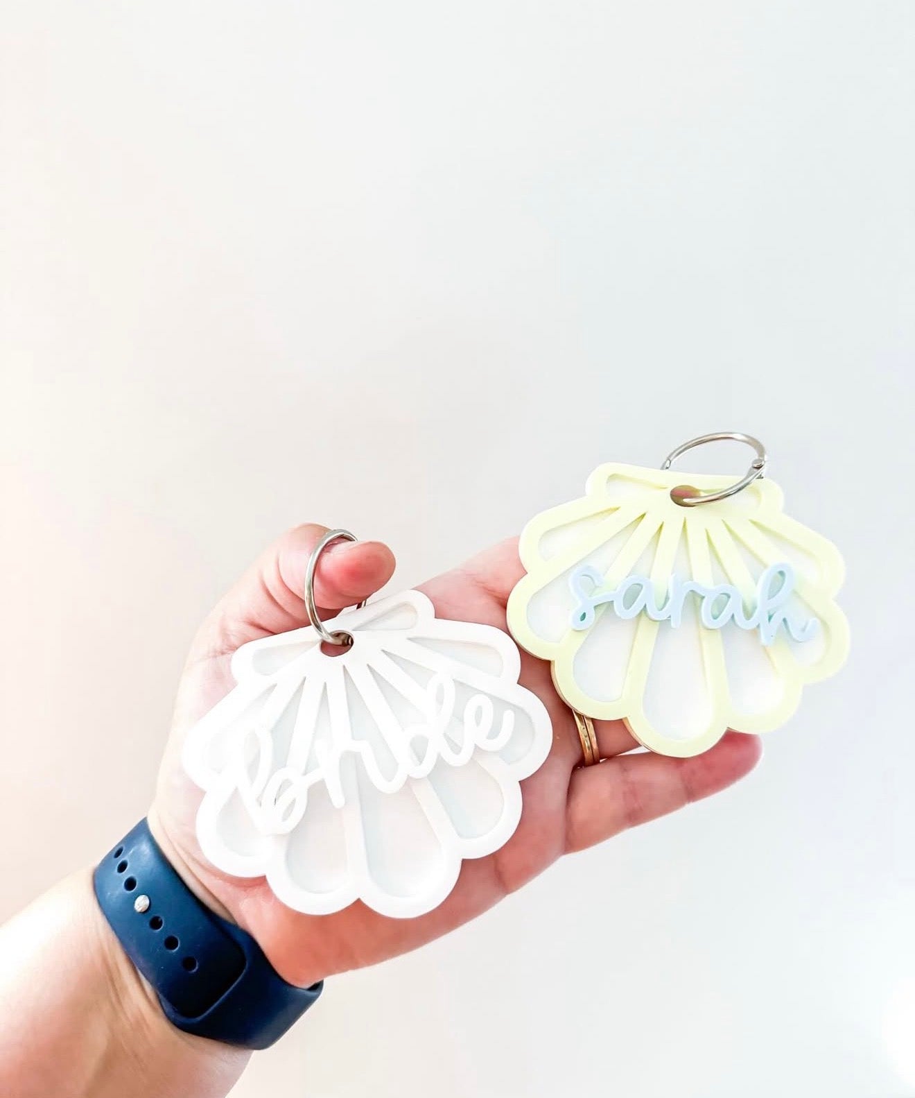 Sea Shell Keychains - 3.5 wide