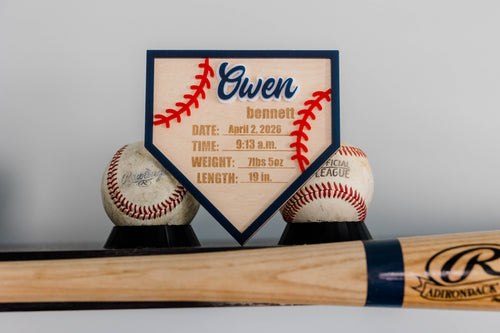 Baseball Name Plate
